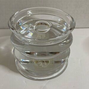 Royal Gallery 24% Crystal Pillar or Single Candle Holder  3"H -  VINTAGE